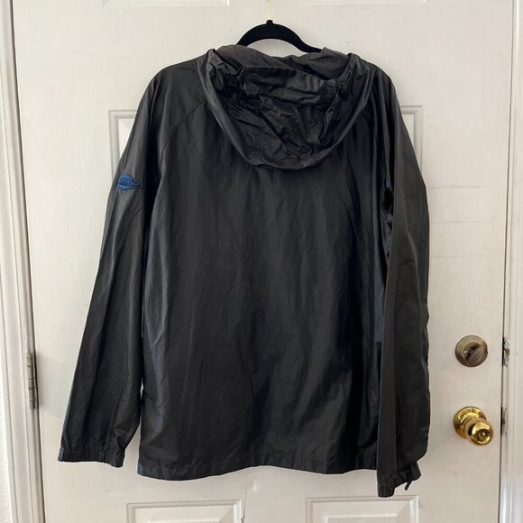 Merrell Men's Black Packable 1/2 Zip Pull-Over Security Zipper Rain Jacket Sz Lr - Picture 3 of 10